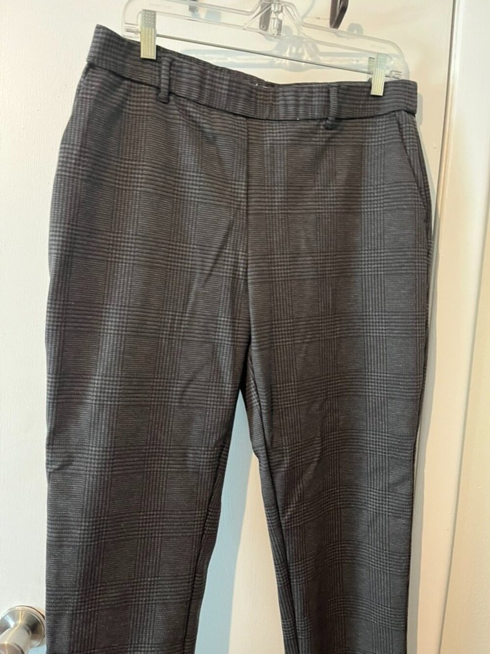 JULES & LEOPOLD Plaid gray and black pull on pants SZ L